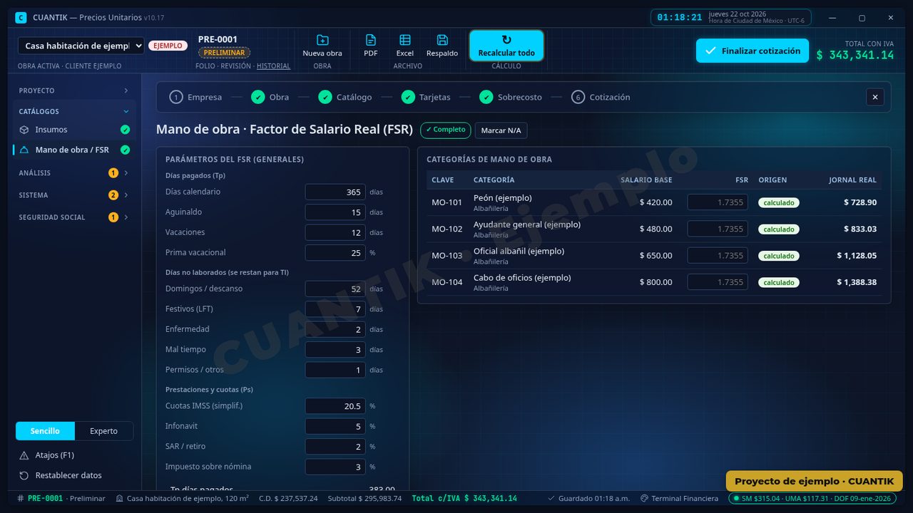 CUANTIK: Factor de Salario Real (proyecto de ejemplo)